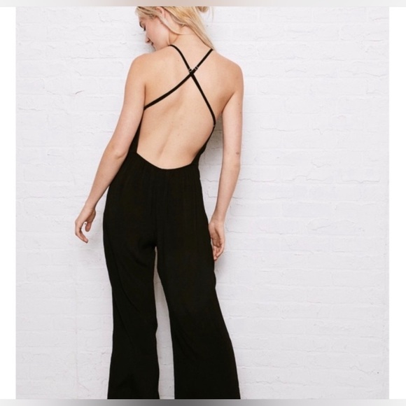 NWT American Eagle Don’t Ask Why High Neck Open Back Jumpsuit - Picture 2 of 10